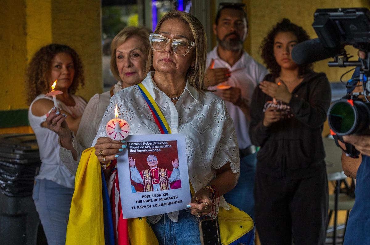 Venezuelan-American Carol Quintero, who has lived in the U.S. for over 30 years, attended a vigil in Doral Thursday night in support of the extension of Temporary Protected Status for Venezuelans.