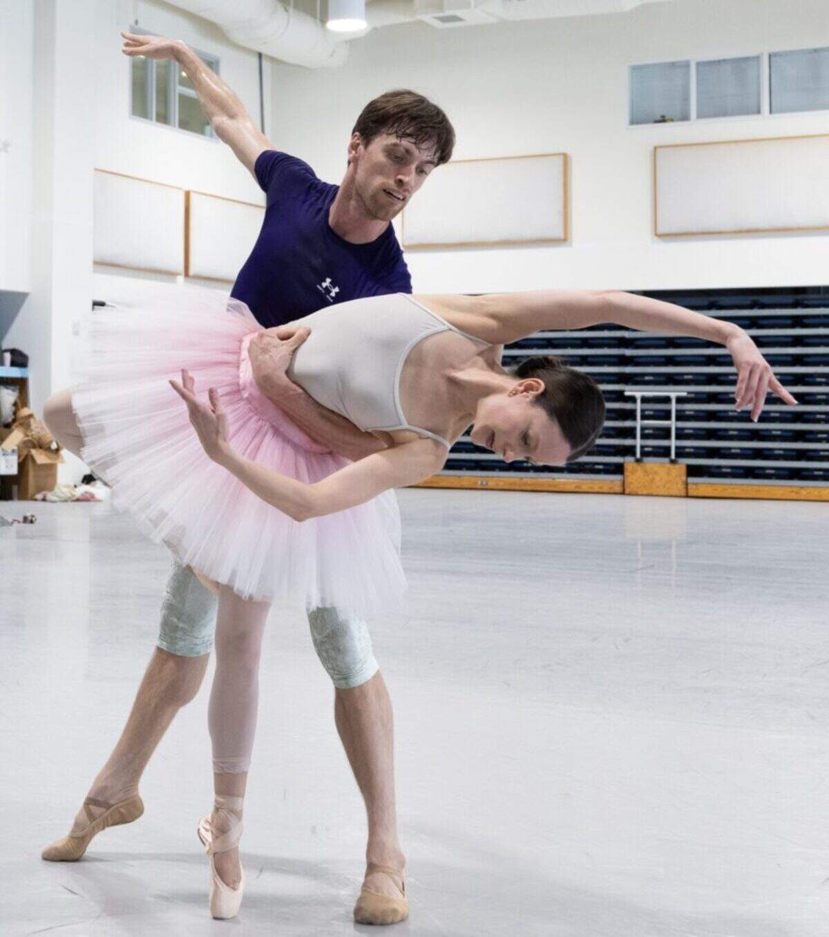 Steven Loch and Jennifer Lauren rehearse Miami City Ballet’s “Swan Lake.” Choreography by Alexei Ratmansky.