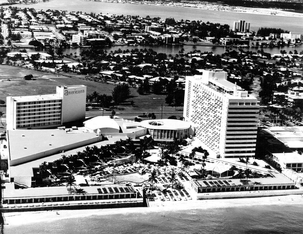 Americana Hotel as seen from the Atlantic.