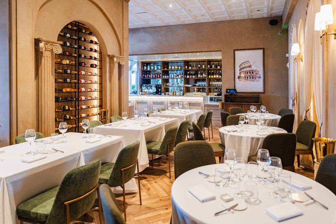 The interior of Novatore Cucina & Bar, an Italian restaurant in Wynwood.