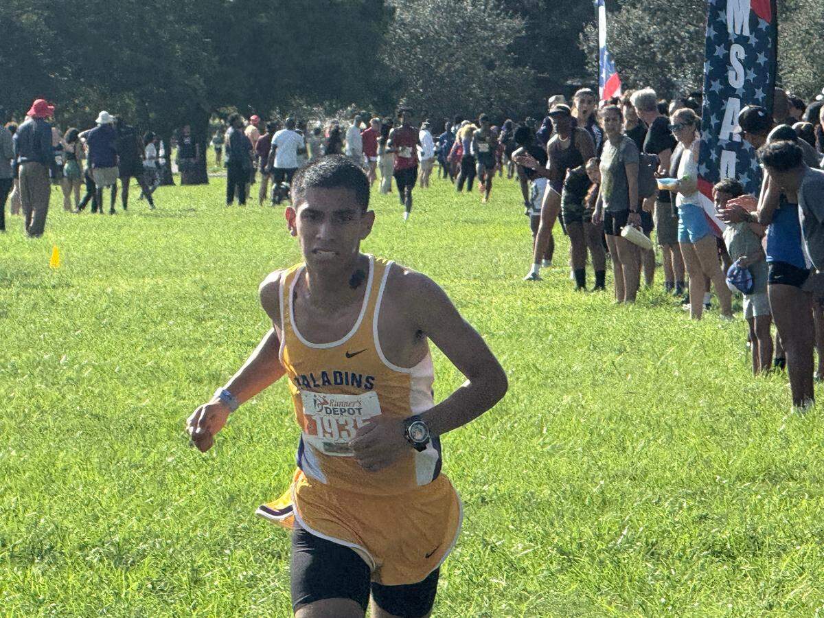 South Plantation’s David Lazo won the boys’ individual championship at the BCAA cross-country championship at Markham Park in Sunrise on Monday, Oct. 13, 2025.