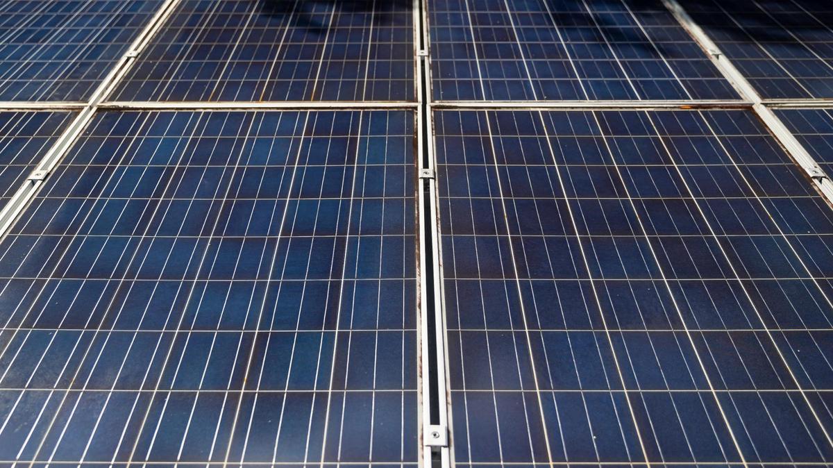 A view of solar panels.