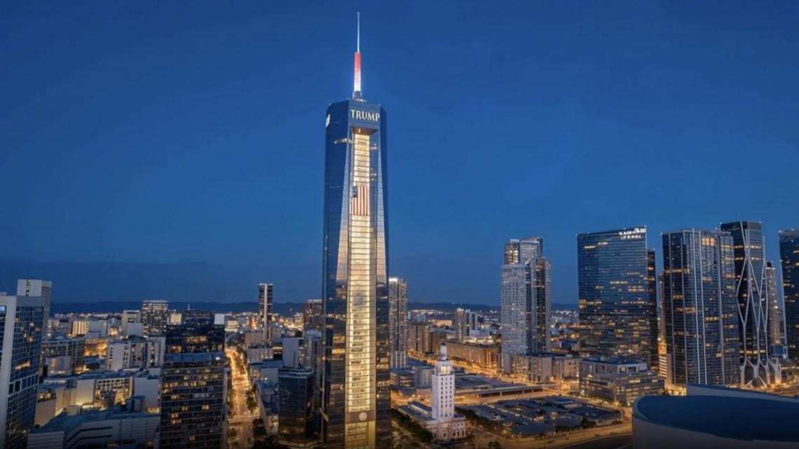 Trump publica primeras imágenes de su biblioteca presidencial en un enorme rascacielos en Miami