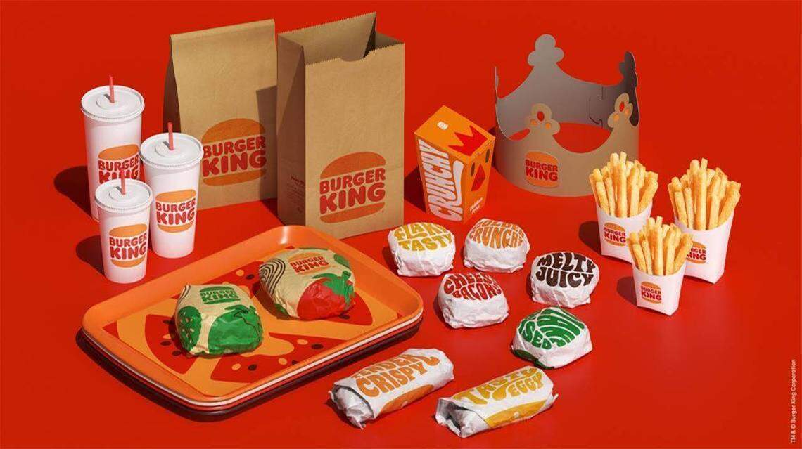 Burger King’s first major rebranding in more than 20 years brings retro imagery and colors back to its food wrappings and restaurant designs in January 2021.