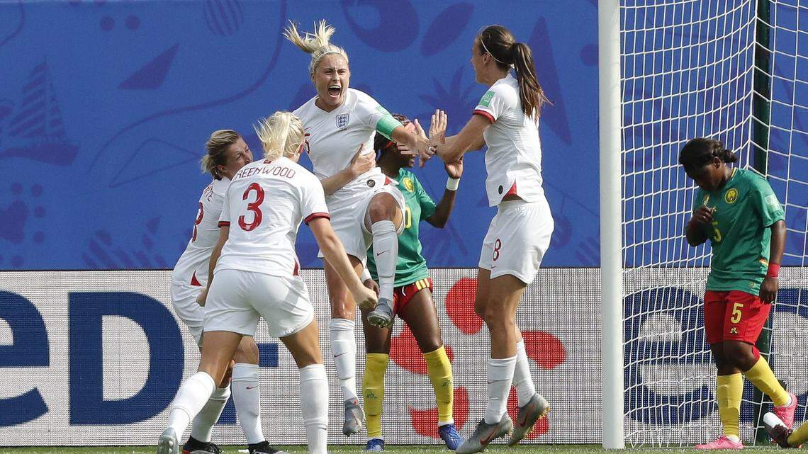 Why did England get a free kick inside the penalty box against Cameroon at World Cup?