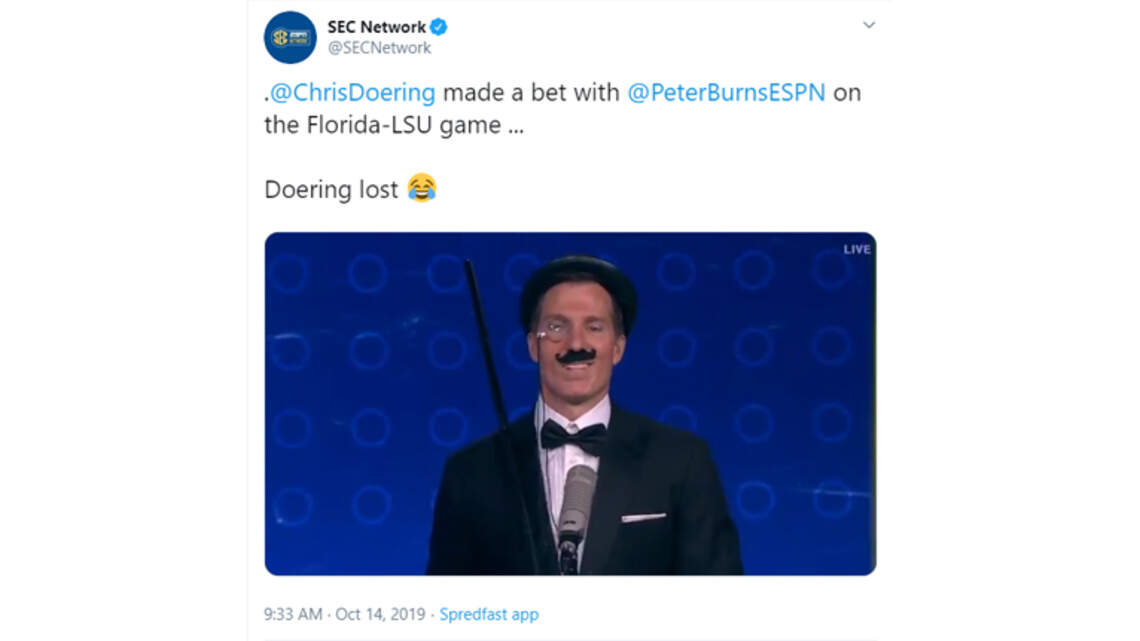 Watch this former Gators player’s funny outfit for losing a Florida-LSU bet
