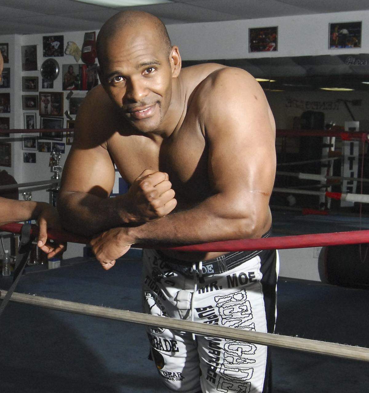 Mixed martial arts fighter Ariel Gandulla, pictured at a Miami gym in 2008, is charged with the murder of Camilo Salazar in 2011.