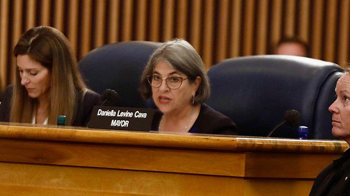 Daniella Levine Cava, mayor of Miami-Dade County, speaks at a county budget hearing on Thursday, Sept. 5, 2024.