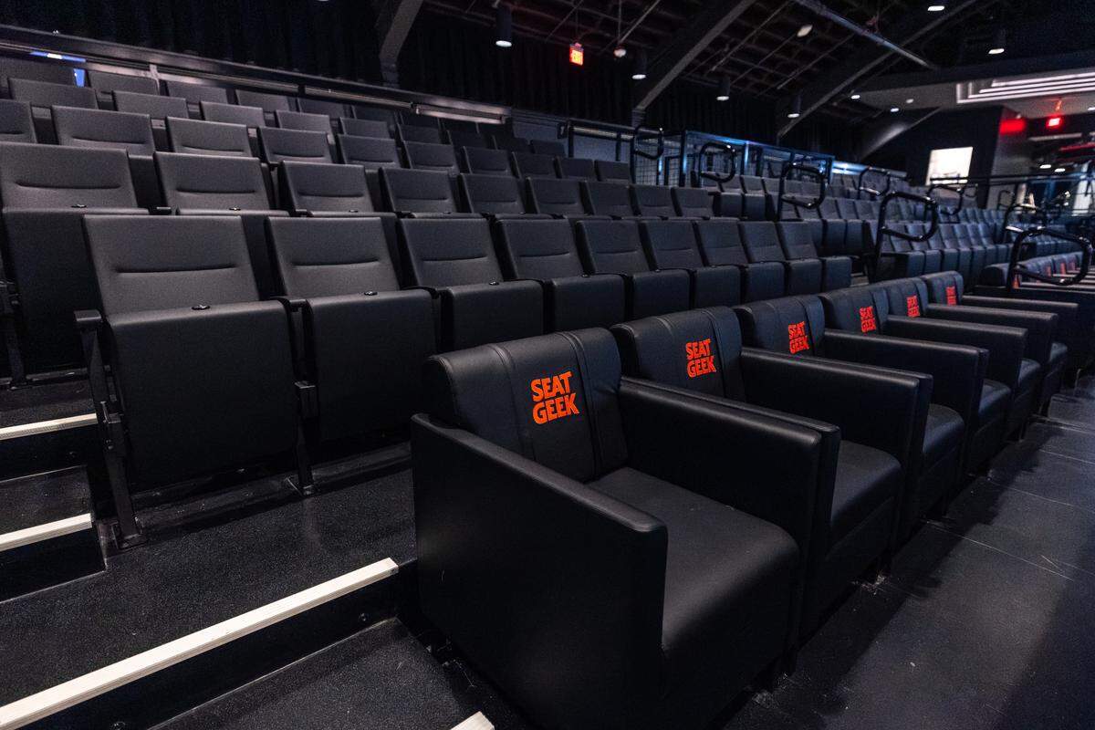 Renovations to the inside of the War Memorial Auditorium in Fort Lauderdale include upgraded seating.