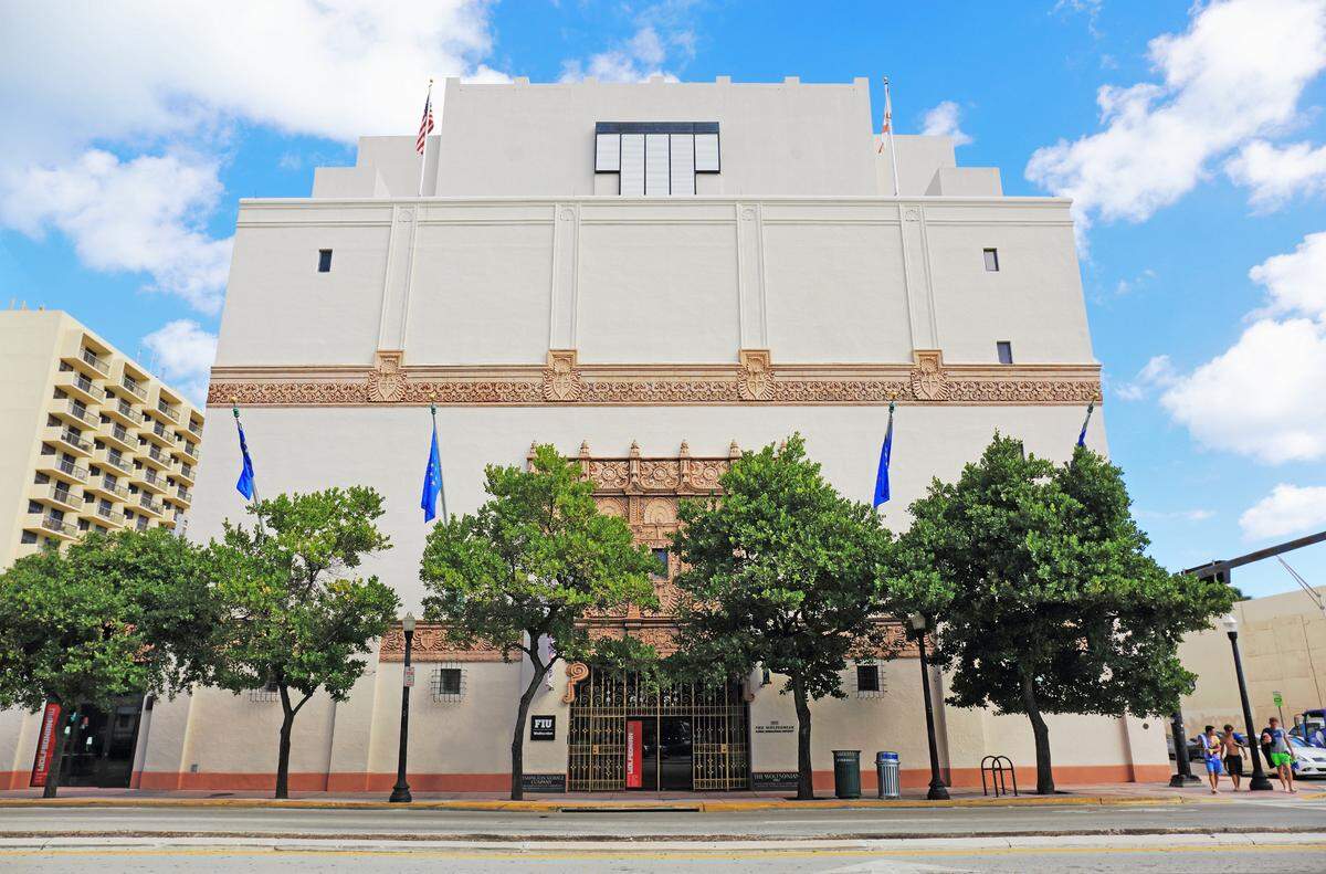 The facade of the Wolfsonian-FIU museum on Washington Avenue in Miami Beach.