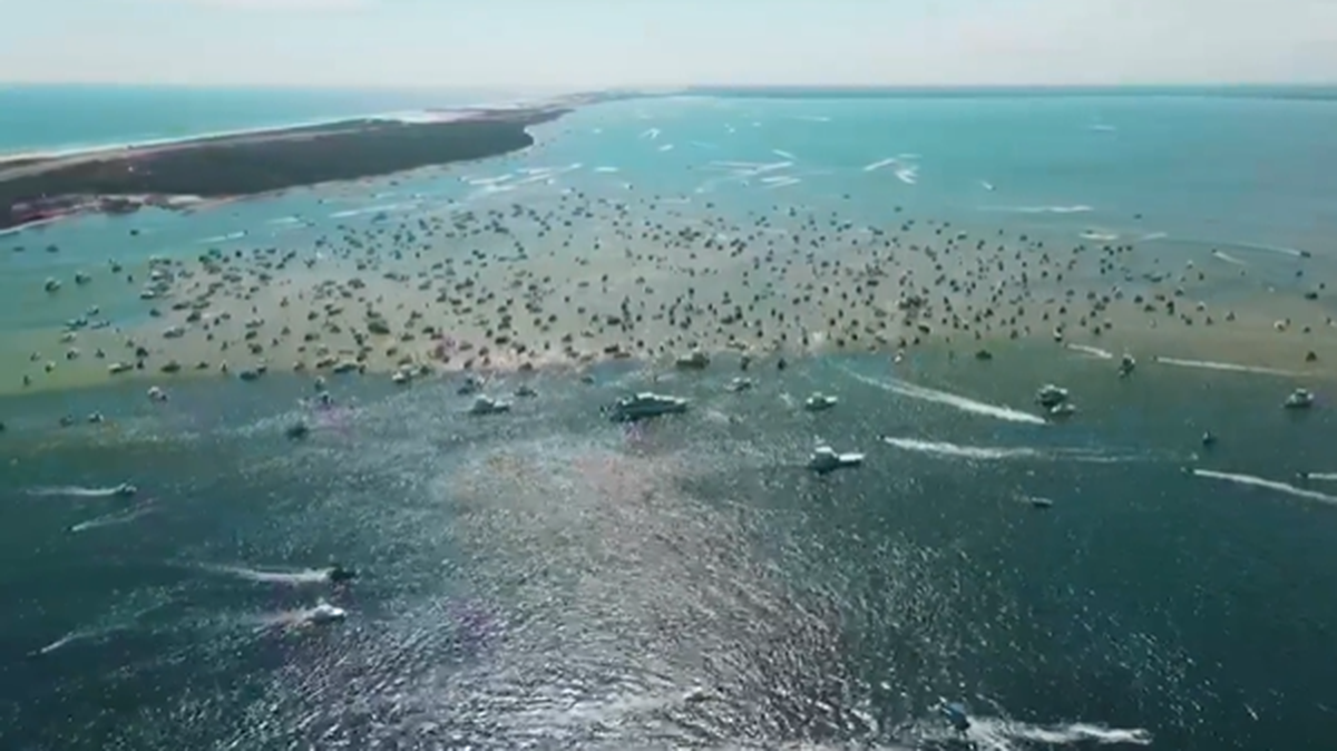 A boater died Sunday, May 29, when he jumped off a pontoon boat near Crab Island, Florida, and was swept away, deputies say.