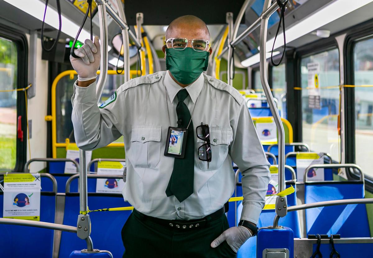 Franklin Brown, bus operator, Miami-Dade Transit.