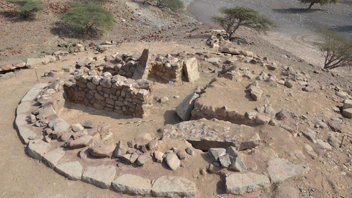 Archaeologists in the Al Batinah North Governorate found ruins of a 5,000-year-old site with stone buildings and a tomb with silver jewelry.