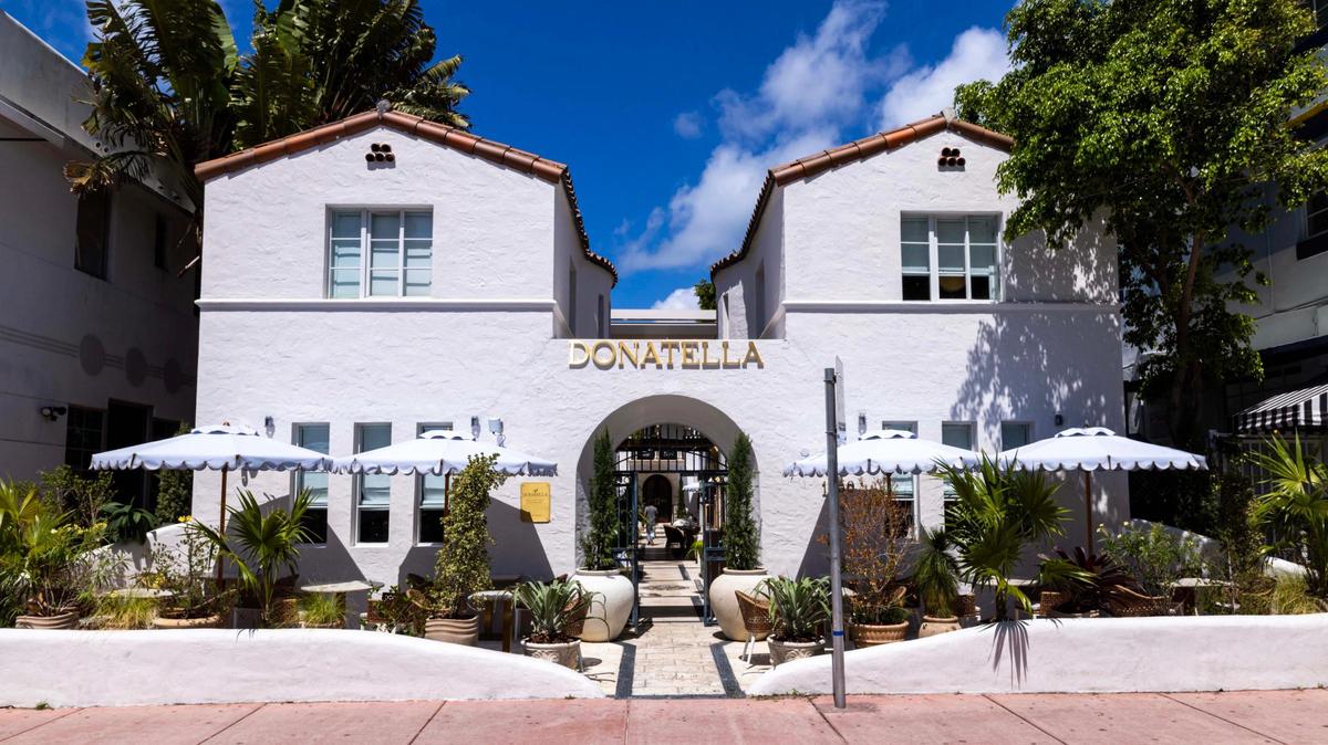 An exterior shot of Donatella on Thursday, May 1, 2025, in Miami Beach, Fla.