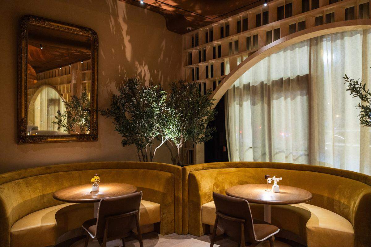 The interior of Mika, the new coastal Mediterranean restaurant in Coral Gables.