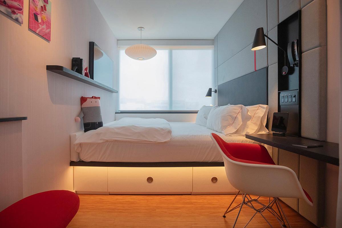 Room at citizenM Hotel in Miami Beach; 1200 Lincoln Rd., Miami Beach on Thursday September 5, 2024.