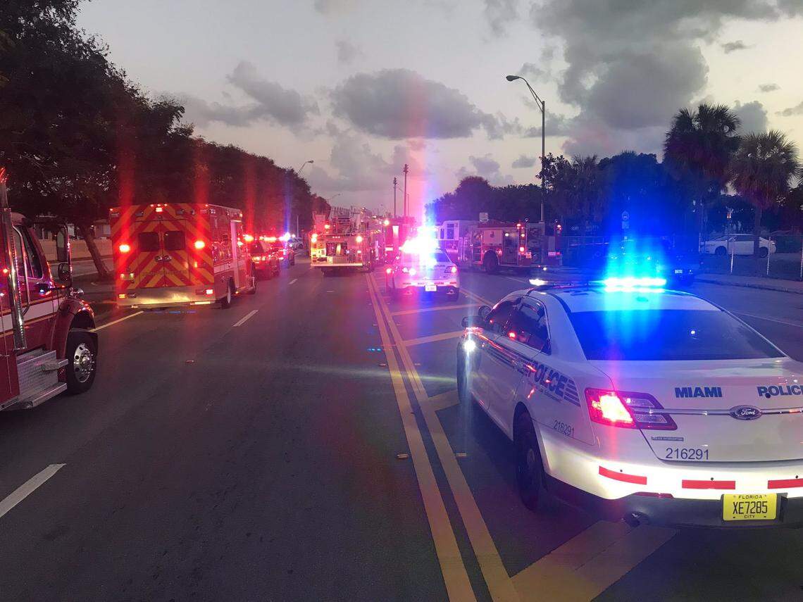 Multiple police and fire rescue units responded to a school bus related crash in Liberty City along Northwest 12th Avenue and 71st Street, a few blocks from Miami Northwestern Senior High School.