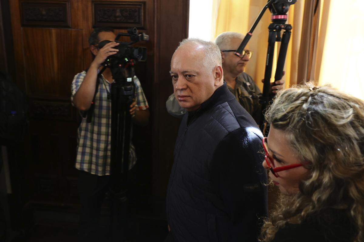 Venezuelan Interior Minister Diosdado Cabello attends the inaugural session for the 2026-2031 Legislative Constitutional Period at Palacio Federal Legislativo on Jan. 05, 2026 in Caracas, Venezuela. 