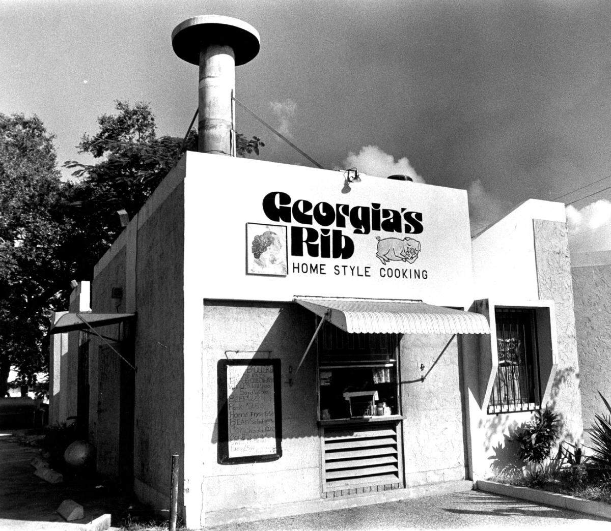 Georgia Rib on Grand Avenue in 1982.