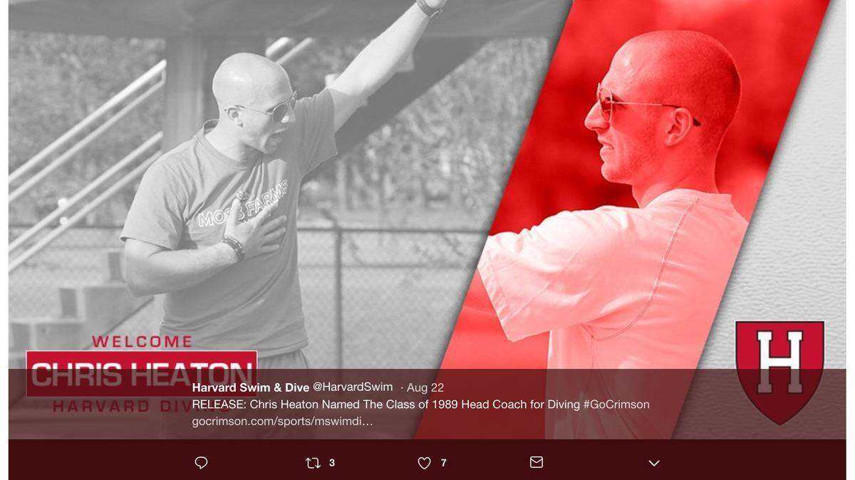 A class-action lawsuit filed against USA Diving Inc. says coaches sexually harassed athletes, whose complaints were ignored, and new Harvard head diving coach Chris Heaton is accused of inappropriate behavior.