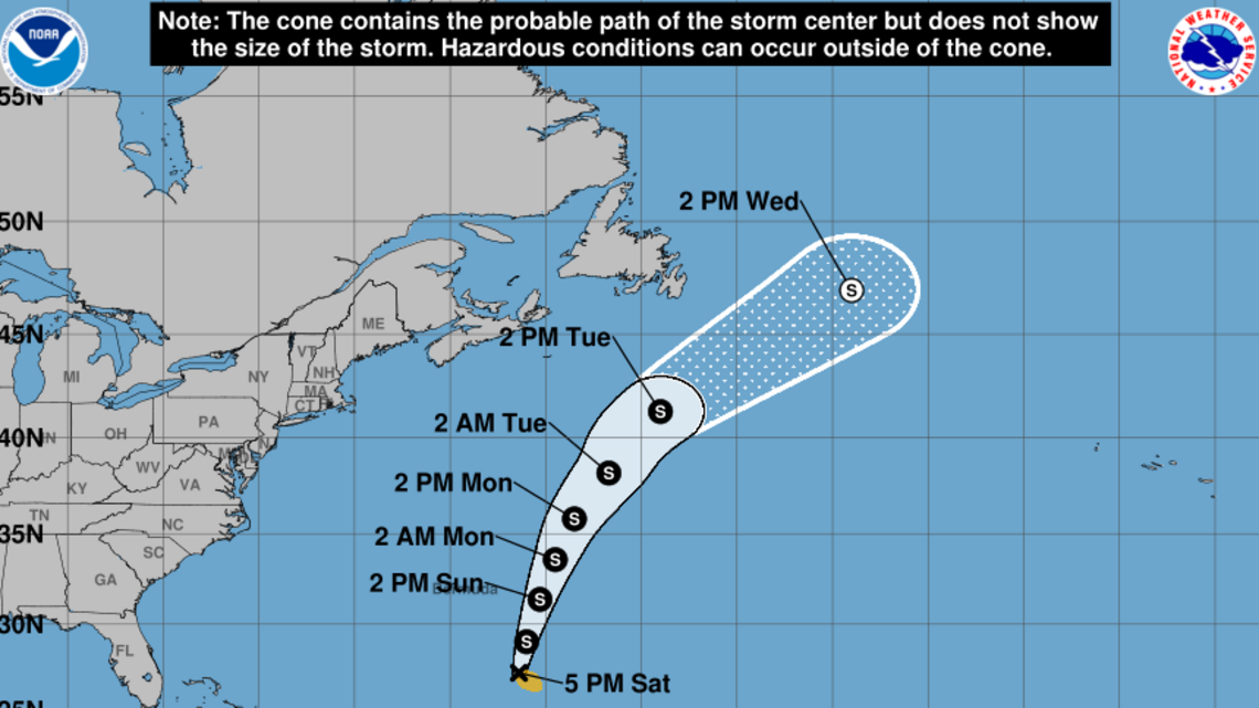 Tropical Storm Fernand forms in the open Atlantic, NHC says. No threat to Florida