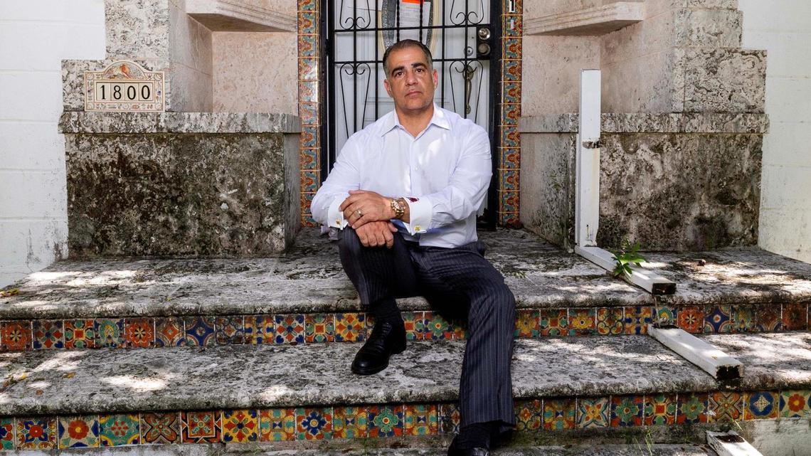 Attorney and trustee Anthony Accetta looks on while on the property at 1800 Michigan within the Historic Palm View Neighborhood on Monday, July 14, 2025, in Miami Beach, Fla.