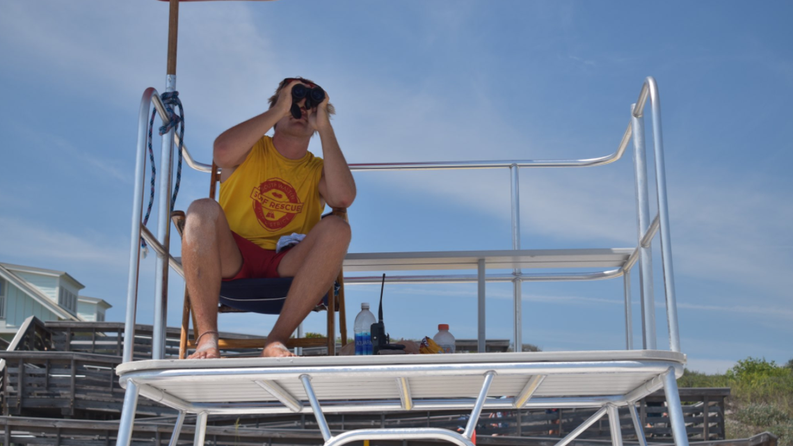 Lifeguard in Grayton Beach State Park in Seaside, Florida