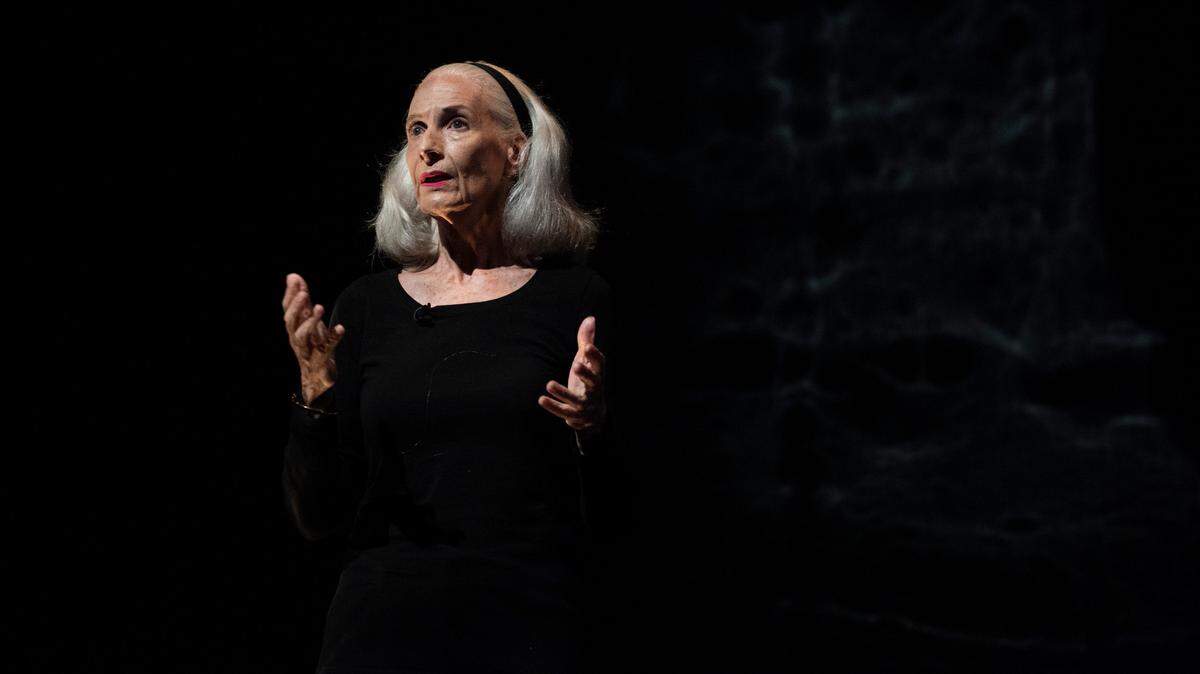 Sara Morsey as author Joan Didion in GableStage’s ‘The Year of Magical Thinking’ at the Biltmore Hotel, Coral Gables, through June 26.