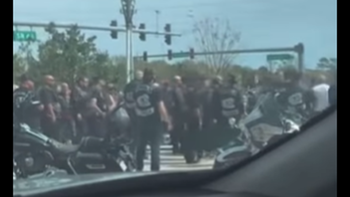 Dozens of bikers were involved in the brawl March 8 outside a RaceTrac gas station in New Smyrna Beach Florida, police say.