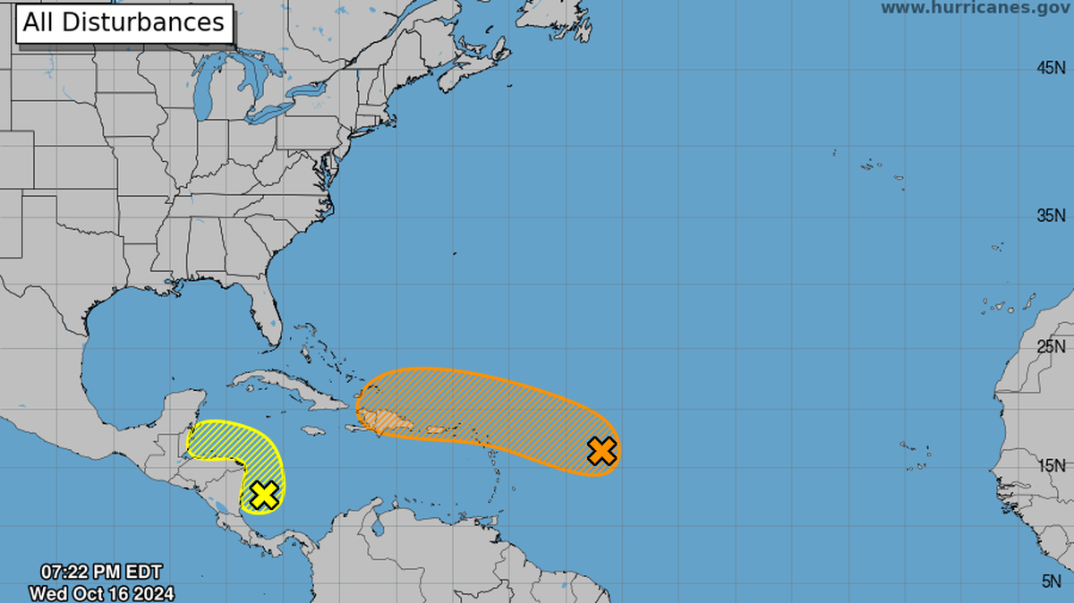 Chances are low that a new storm could form near the Caribbean this week.