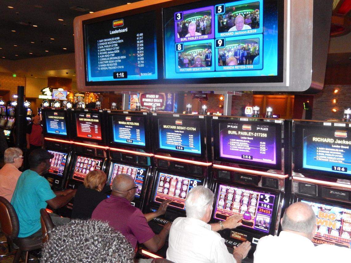 Casino slot machines at Calder Casino.