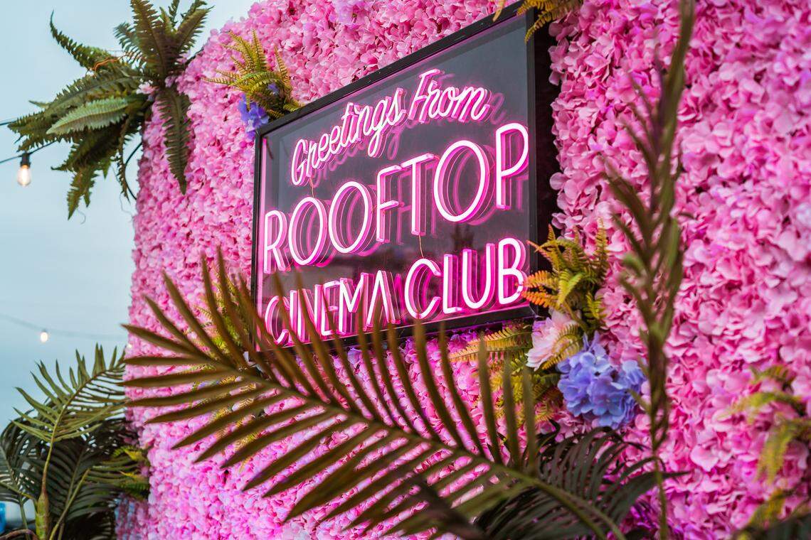 The Rooftop Cinema Club South Beach will feature the brand’s famous flower wall.
