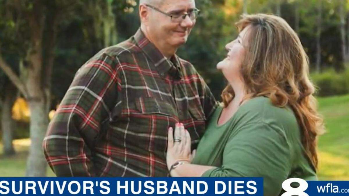 Screengrab image of Ron and Lisa Steadman, a Polk County, Florida couple who battled COVID-19. Ron died of the virus at home while his wife was hospitalized in Winter Haven, according to news sources.