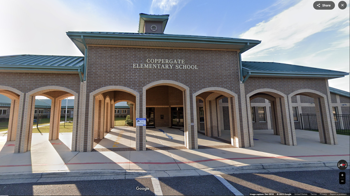 Dad dropped the girl off at Coppergate Elementary School with a gun in her book bag, deputies say. It has been put there by her mom, investigators say.