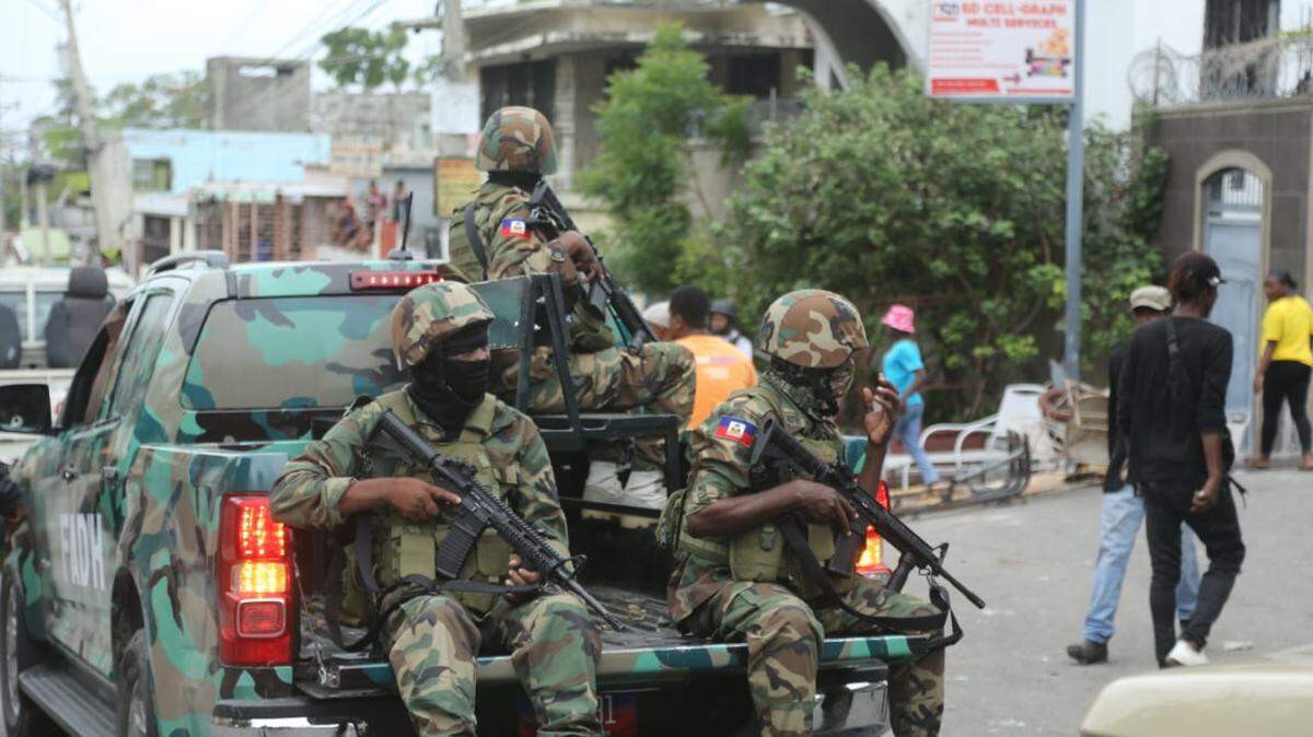 Members of Haiti’s decurity forces patrol the streets of Port-au-Prince as gangs continue to escalate attacks.
