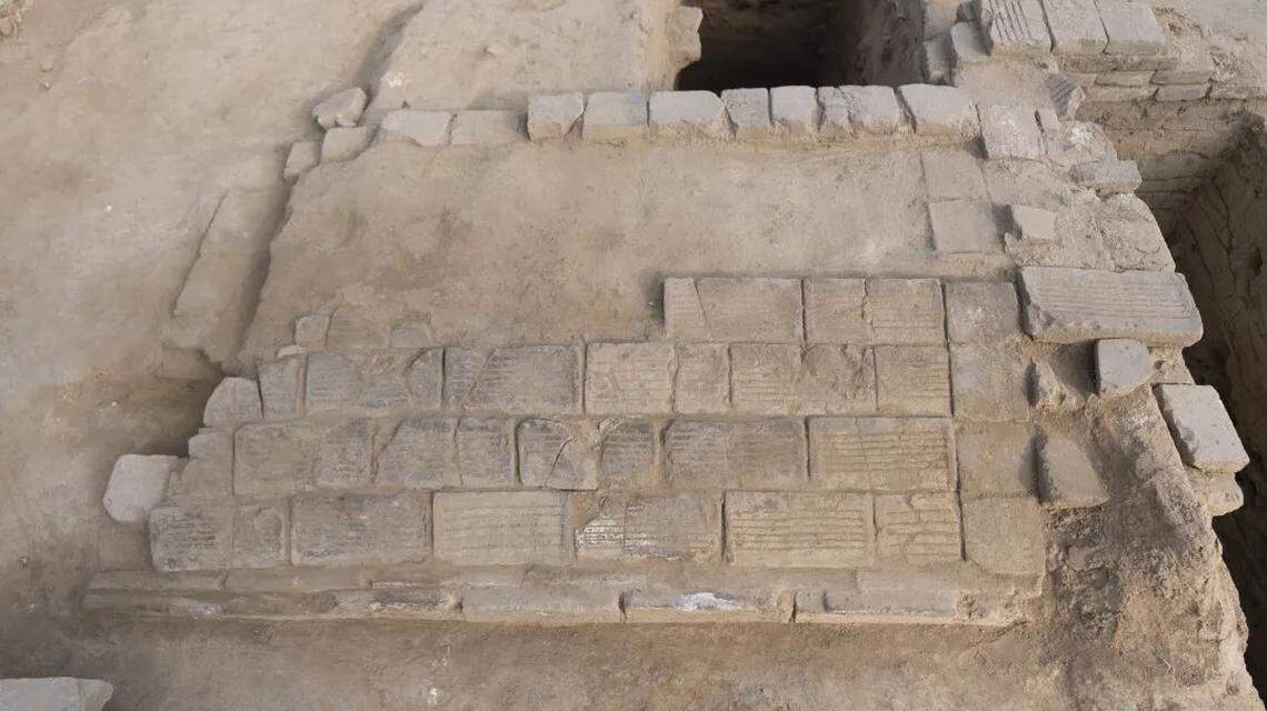 Ruins of a building at the site.