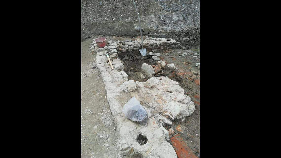 The ancient furnace dates to about the year 300.