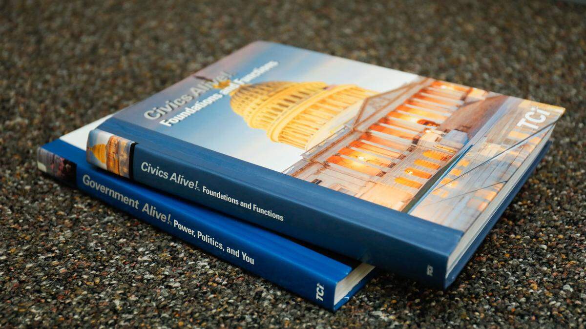 ‘Foundations and Functions’ for middle school students and ‘Power, Politics, and You’ for high school students were two of the more than 30 social studies textbooks rejected by the Florida Department of Education. They are published by Teacher’s Curriculum Institute, a company specializing in science and social studies curriculum