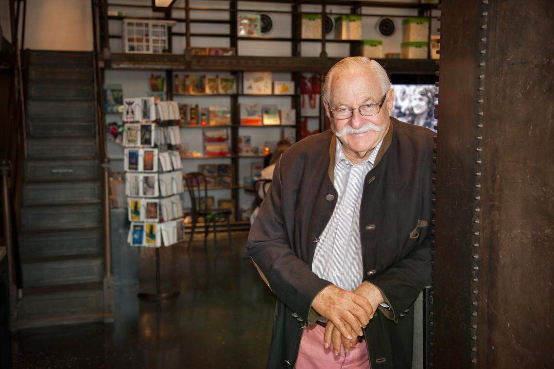 Mitchell “Micky” Wolfson Jr. in the bookstore and cafe at the Miami Beach museum he founded, The Wolfsonian-FIU.