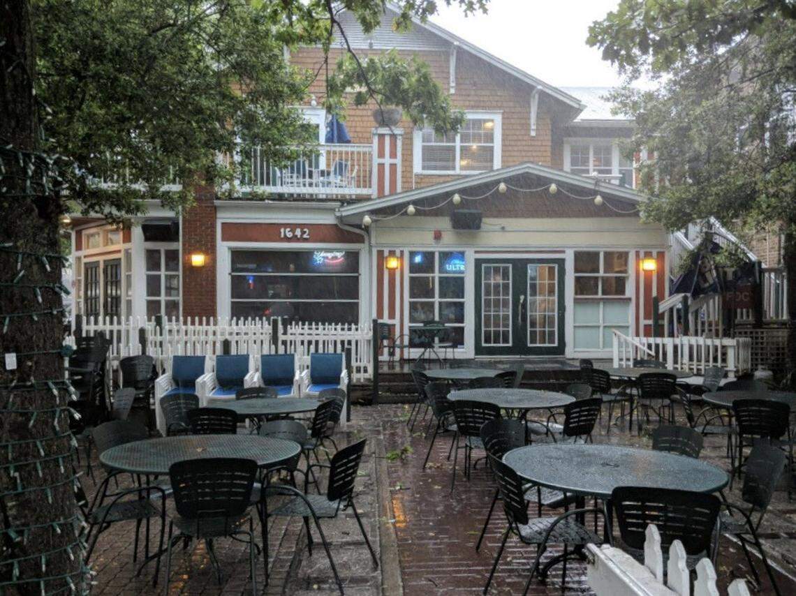 The popular bar and restaurant The Swamp is considered a University of Florida institution. It's seen here on a rainy Friday morning.