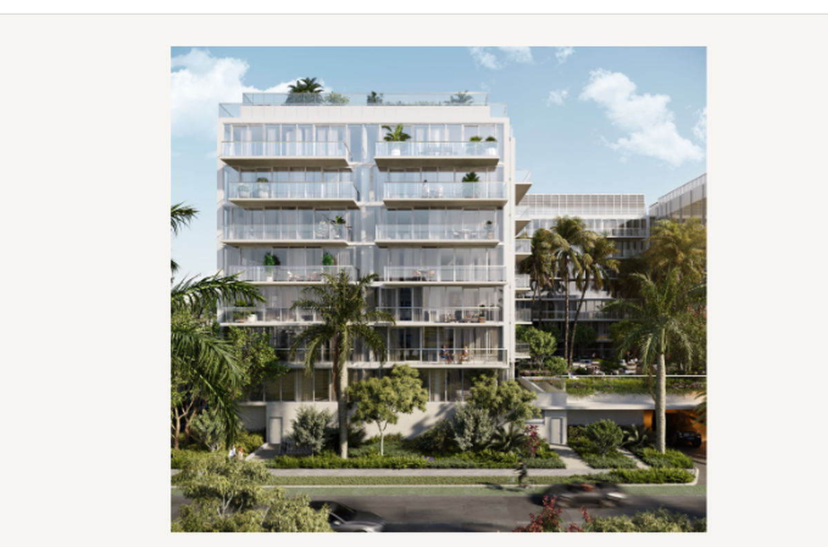 Rendering of The Well, whose slogan is 'Health has a new address' in Bay Harbour Islands