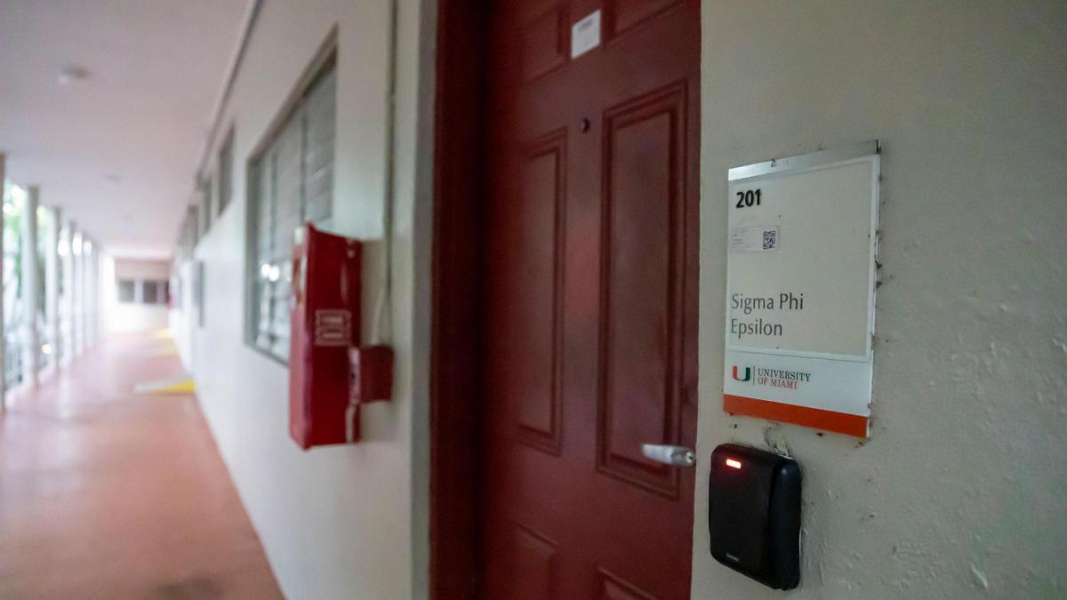 The Sigma Phi Epsilon campus headquarters located inside the Panhellenic Building at the University of Miami on Monday, Oct. 10, 2022, in Coral Gables, Fla.