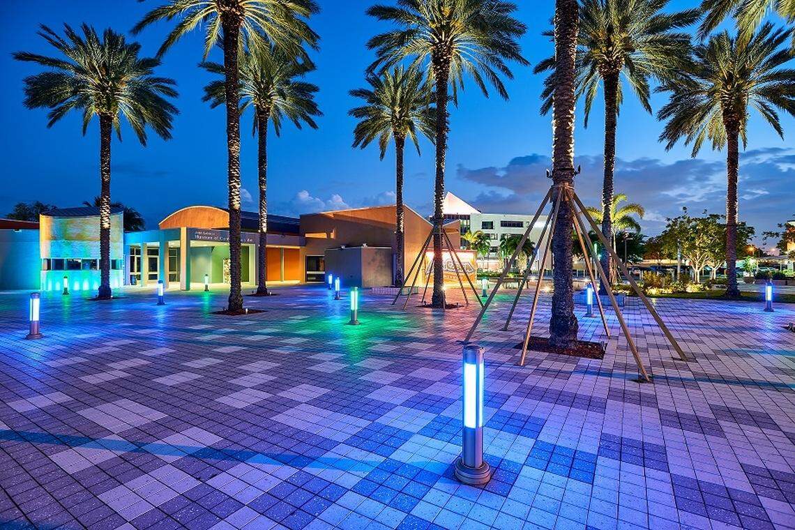 The North Miami Community Redevelopment Agency paid to refurbish the public plaza in front of the publicly owned Museum of Contemporary Art in the city’s downtown.,