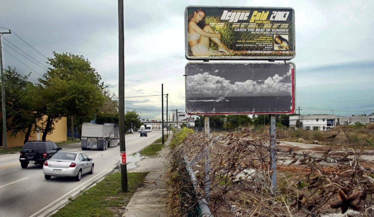A billboard on Miami Avenue in 2003.