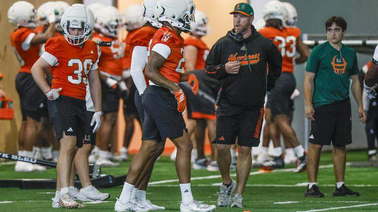 PHOTO GALLERY: Miami Hurricanes spring football practice in Coral Gables | March 26, 2026