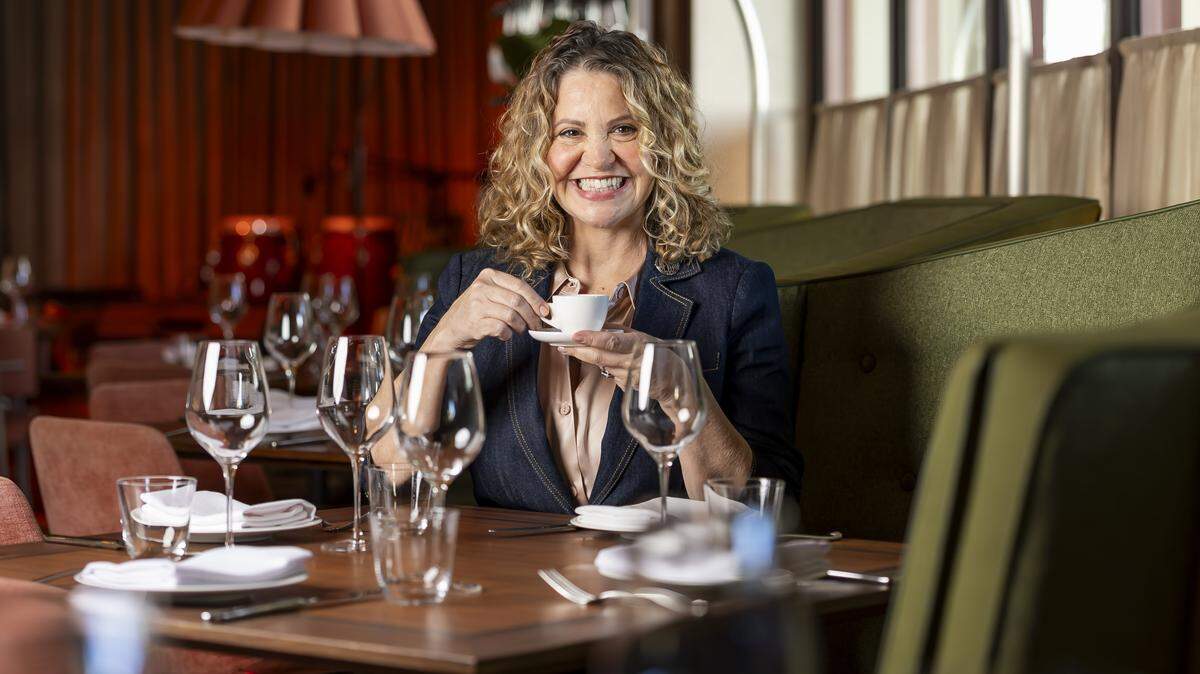 Chef Michelle Bernstein is photographed at her restaurant, Sra. Martinez, on Thursday, Jan. 29, 2026, in Coral Gables, Fla. Bernstein is being honored this year at the South Beach Wine & Food Festival.