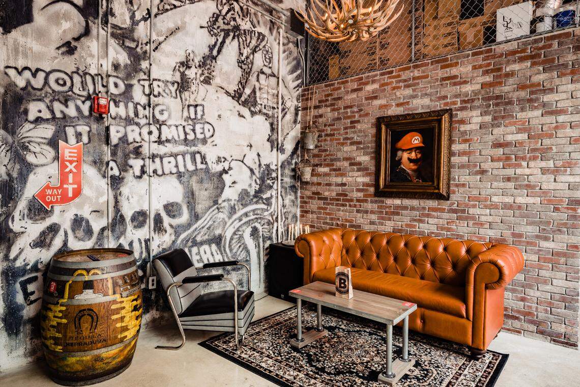 The lounge at Bodega Taqueria y Tequila in Coconut Grove.