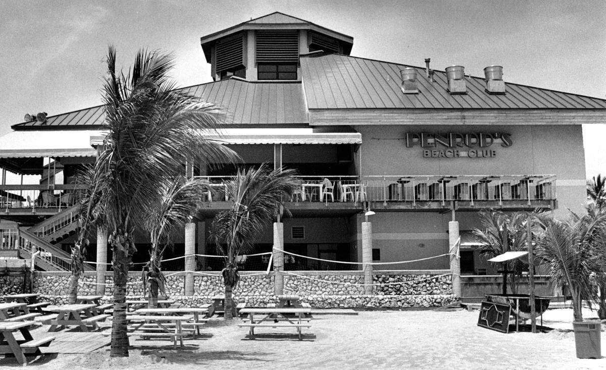 The exterior of Penrod's, predecessor to Nikki Beach.