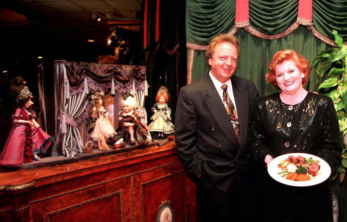 La Paloma owners Werner and Maria Staub and a lamb dish. .