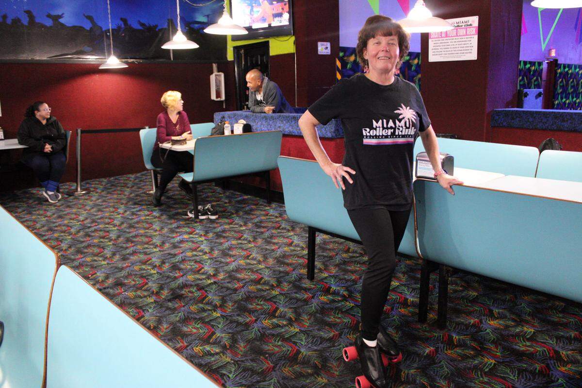 Brenda Hodgdon has been working at Miami Skate Rink for over 30 years.